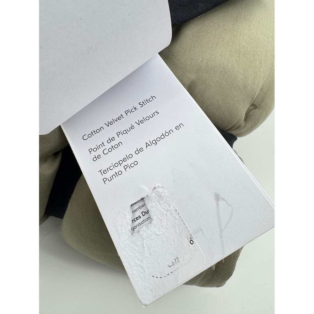 West Elm Cotton Velvet Pick Stitch Euro Sham Set Olive Green New - Picture 4 of 8